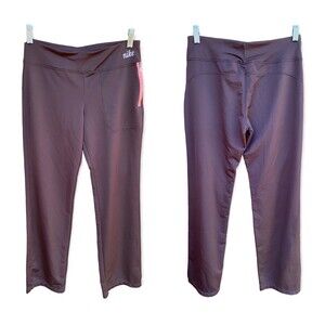 Vintage Nike Brown Pink Training Pants Women’s Small Y2K Stretchy Warm Up